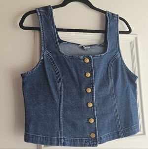 NWT American Eagle Outfitters Navy Button-Up  Top/Vest